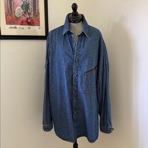 Seventy + Mochi  Denim Button-Up denim shacket